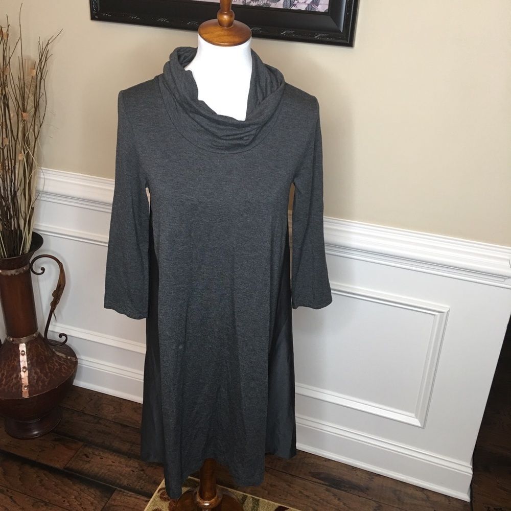 ANTHROPOLOGIE Saturday Sunday Cowl Neck Dress Sz S